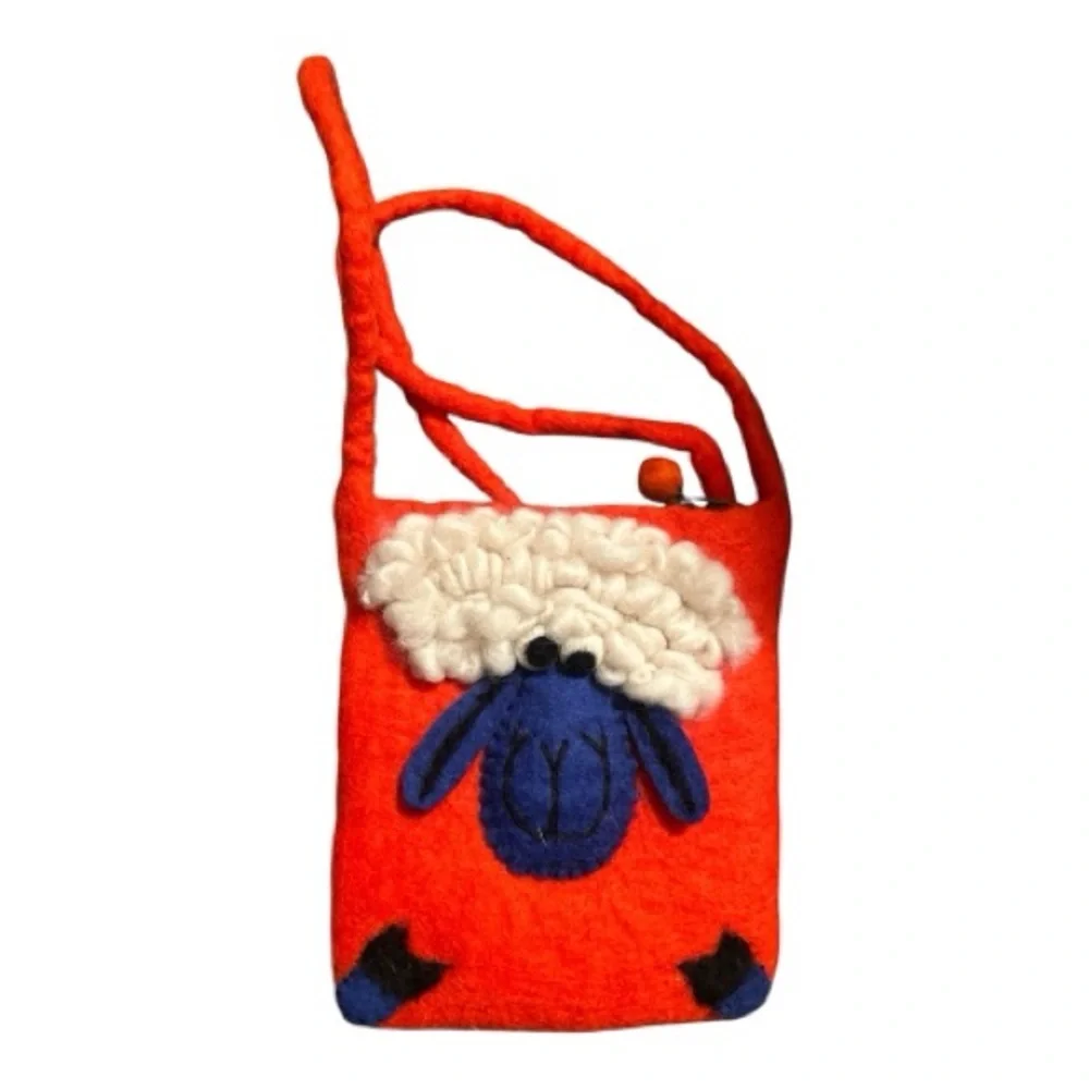 Kids Red Sheep Crossbody Bag - Brand Unknown